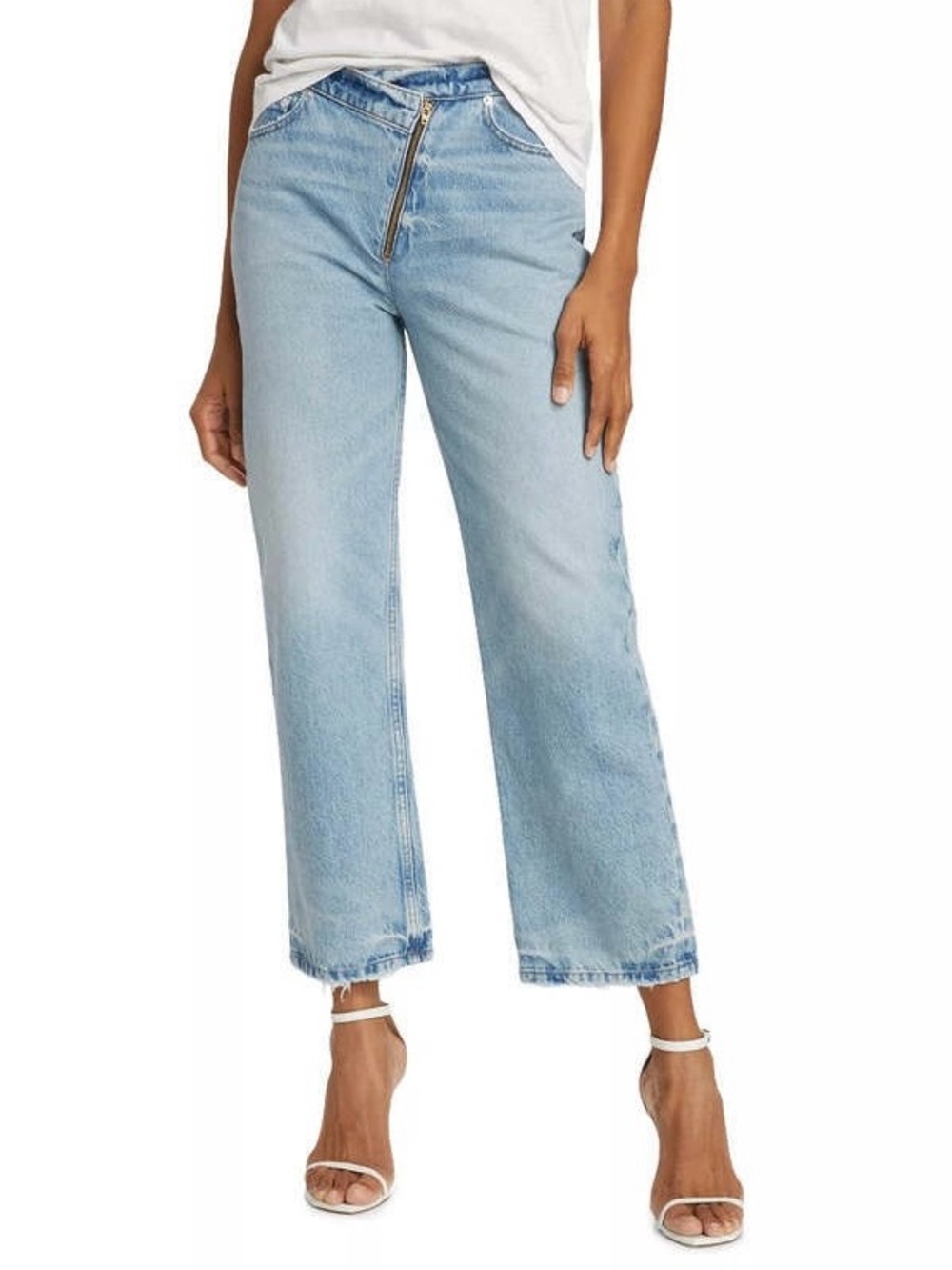 Frame Le Jane Crop Angled Zipper Jeans Size 27